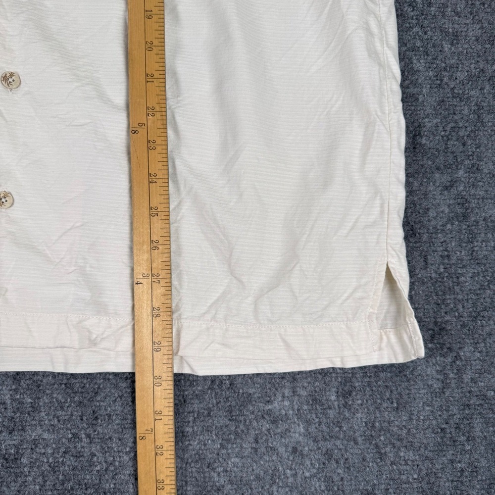 Tommy Bahama 100% Silk Camp Shirt Men's Large Ivory Short Sleeve Button Up - Picture 5 of 7